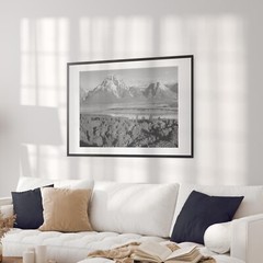 Ansel Adams Mount Moran Grand Teton Mountain Landscape Wall Art Poster Print