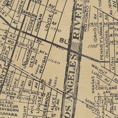 City of Compton Map, Los Angeles, California circa 1946 – 24 inches x 24 inches