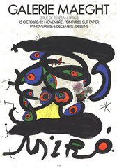 JOAN MIRO Peintures Sur Papier-Dessins, 1971