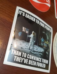 Flat Earth Stickers NASA LIES MOON HOAX VARIETY PACK (6) *WORLDWIDE SHIPPING*