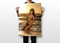 Michelle Lewin Sexy Bodybuilding Yoga Girl Silk Wall Home Decor – POSTER 20×30