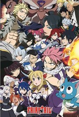Poster Studio B – Fairy Tail Natsu Happy Guilds Anime 24×36″ NEW Wall Art R80413