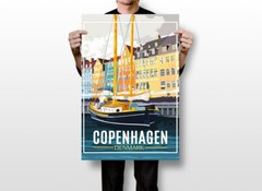 Copenhagen Denmark Buildings Travel Art Wall Room Poster – POSTER 20×30