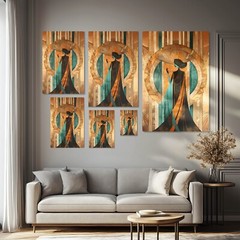 1920’s Woman Art Deco Style Vintage Wall Art Print on Canvas | Elegant 20’s Girl