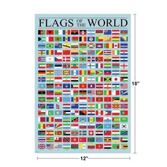 Flags of the World Classroom Reference Chart National Poster 12×18