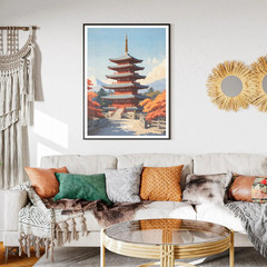 Japan Travel Fuji Mountain Kyoto Osaka City Landscape Posters and Prints Canvas
