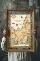 1921 Pictorial Map Holy Land Palestine Israel Wall Art Poster Decor History