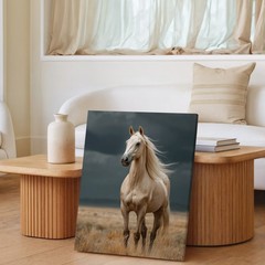 Majestic White Horse Canvas Wall Art Nature Animal Print Landscape Decor Artwork