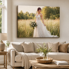 Custom Portrait Pet Photo Canvas Print Personalized Framed Wall Art Gift