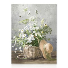 Daisy Paintings Canvas Wall Art Rustic Floral Farmhouse Country Wall Decor Botan