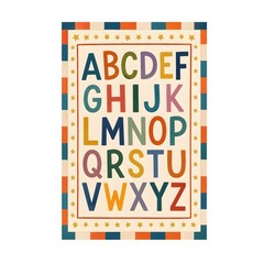 ABC Letter Charts Graphic – Colorful Alphabet Educational – POSTER 20″x30″