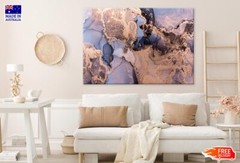 Grey & Golden Abstract Painting Canvas Print Unframed Home Decor