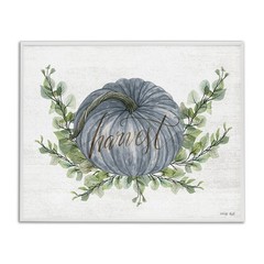 Blue Harvest Pumpkin Framed Giclee Art Design by Cindy Jacobs