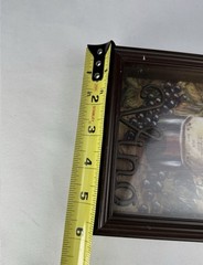 Bordeaux Vino Wine Picture in Decorative Shadowbox Brown Frame, Kitchen, Italy