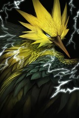 Zapdos Thunder Pokemon Art Wall Indoor Room Outdoor Poster – POSTER 20×30
