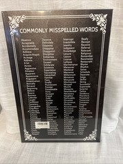 Common Misspelled Words Reference Chart Poster 12×18