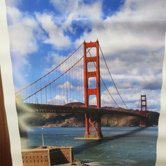 24″x36″ Poster Stunning Bridge Blue Sky Ocean Bay Poster San Francisco