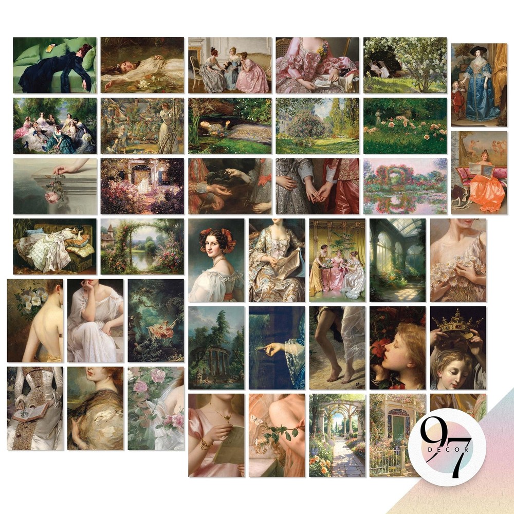 97 Decor Victorian Wall Decor – 40 Pcs Vintage Wall Art Decor, Vintage Art Pr…