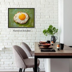 Fried Egg Food Wall Art Retro Kitchen Canvas Posters Vintage Dining Room Oil …