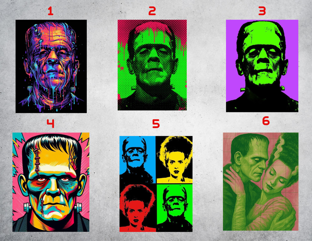 Frankenstein Wall Collage Poster Prints