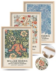 William Morris Canvas Wall Art 16x12in Vintage Poster Decor for Living Room B…