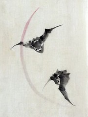 1455.Bats.Asian Design Art Japanese POSTER.Graphics to decorate home office.