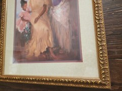 Stylish Black Family Theme Golden Brown Framed Home Interior Picture 26×20