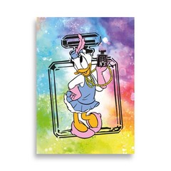Daisy Duck Pop Art Bild Chanel No 5 Parfüm Disney Fashion Poster Wandbild Deko
