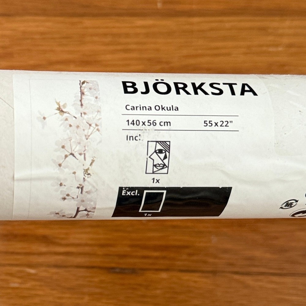 IKEA BJORKSTA «White Flowers» Picture 55″ x 22 » (Frame Not Included)