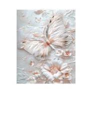 16×20 Blush Butterfly Canvas Print Wall Art