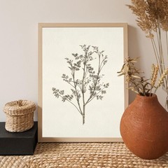 SWZHHYL Vintage Flower Wall Art, Neutral Botanical Canvas 10L» x 8W»,