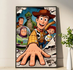 Toy Story Inspired Comic Poster Print, Vintage Cartoon Wall Art