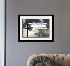 Jeremiah 29:11 «For I know the plans» Bible Verse Poster or Framed Wall Art