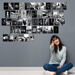 Wall Collage Kit, Black & White Aesthetic Pictures, 50PCS 4×6 Inch Picture Co…