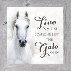 Live Like Someone Left the Gate Open – Horse Wall Art by Summer Snow