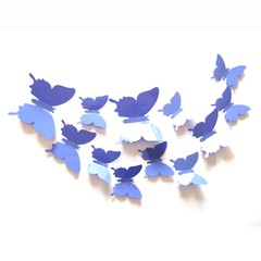 12pcs 3D Hollow Butterfly Sticker Art Wall Mural Door Decals Home Decor Women
