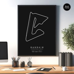 Bahrain Circuit, F1 Circuit, F1 Circuit Wall Art, F1 Race Track, F1 Circuit Map