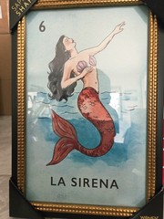 NWT #6 La Sirena 12 X 18″ Wall Art By Sapna Shah Lotería Art See Note
