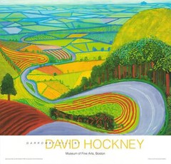 DAVID HOCKNEY Garrowby Hill 24″ x 25″ Poster 2019 Pop Art Multicolor, Green