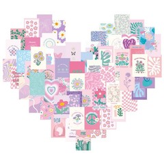 60 Pcs Wall Collage Kit Danish Pastel Poster Wall Decor Aesthetic Art Preppy …