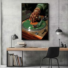 Vinyl Record DJ Wall Art Hip Hop Turntable Poster Printable