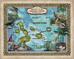 Galapagos Island Historic Map Art Print Poster Vintage Wall Decor – Home & Gift