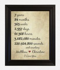 7th Anniversary Gifts for Wife 7 Year Wedding Anniversary Gift for Husband