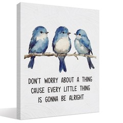 Blue Bird Decor Wall Art for Home, Inspirational Wall Decor, Farmhouse Birds …