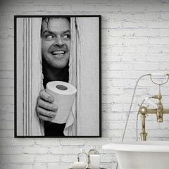 Shining Movie Toilet Scene Print, Funny Bathroom Wall Art