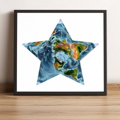 World Map, Berghaus Projection World Map, Printed and Framed World Relief Map