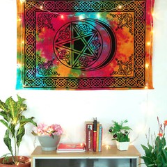 Bohemian Wall Poster Tapestry Pentacle Ancient Celtic Print Wall Art Deco Poster