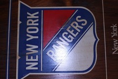 USED / DAMAGED / New York Rangers Logo Wooden Wall Decor NHL Hockey Sport Art