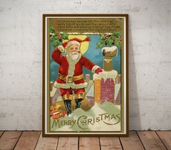 Vintage 1908 Christmas Poster SET! (Multiple Sizes) – Kris Kringle – Santa Claus
