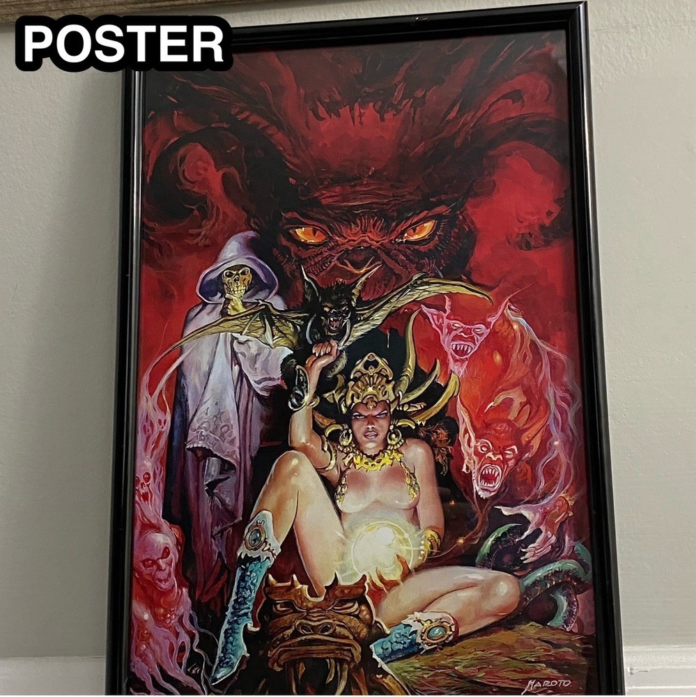 Devil Demon Witch Wizard Horror Art Poster